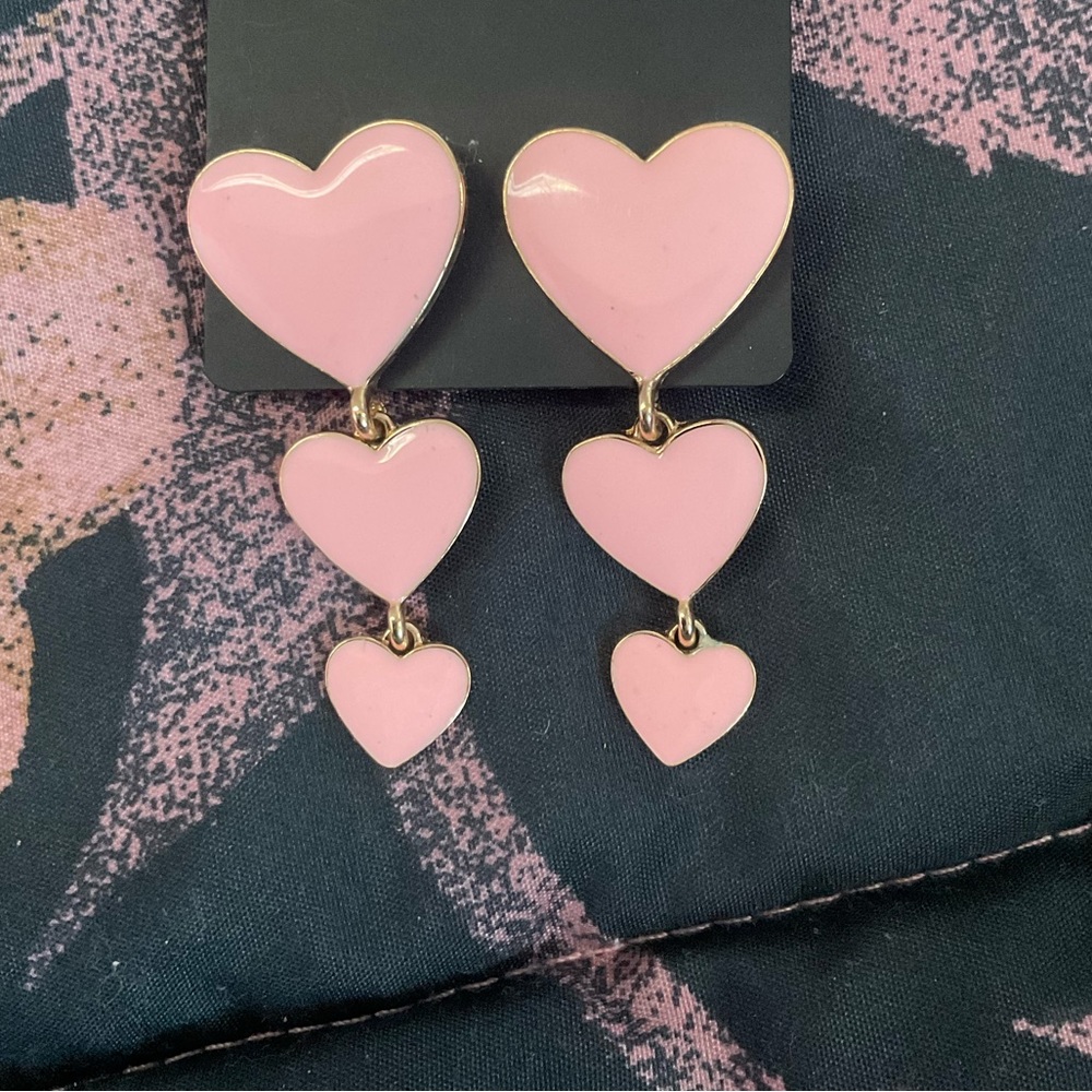 Heart Earrings with Matching Bracelet